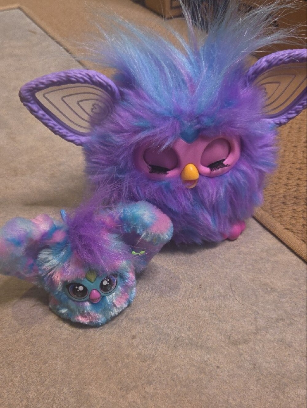 Furby Style Plush Interactive Toy - Purple & Blue